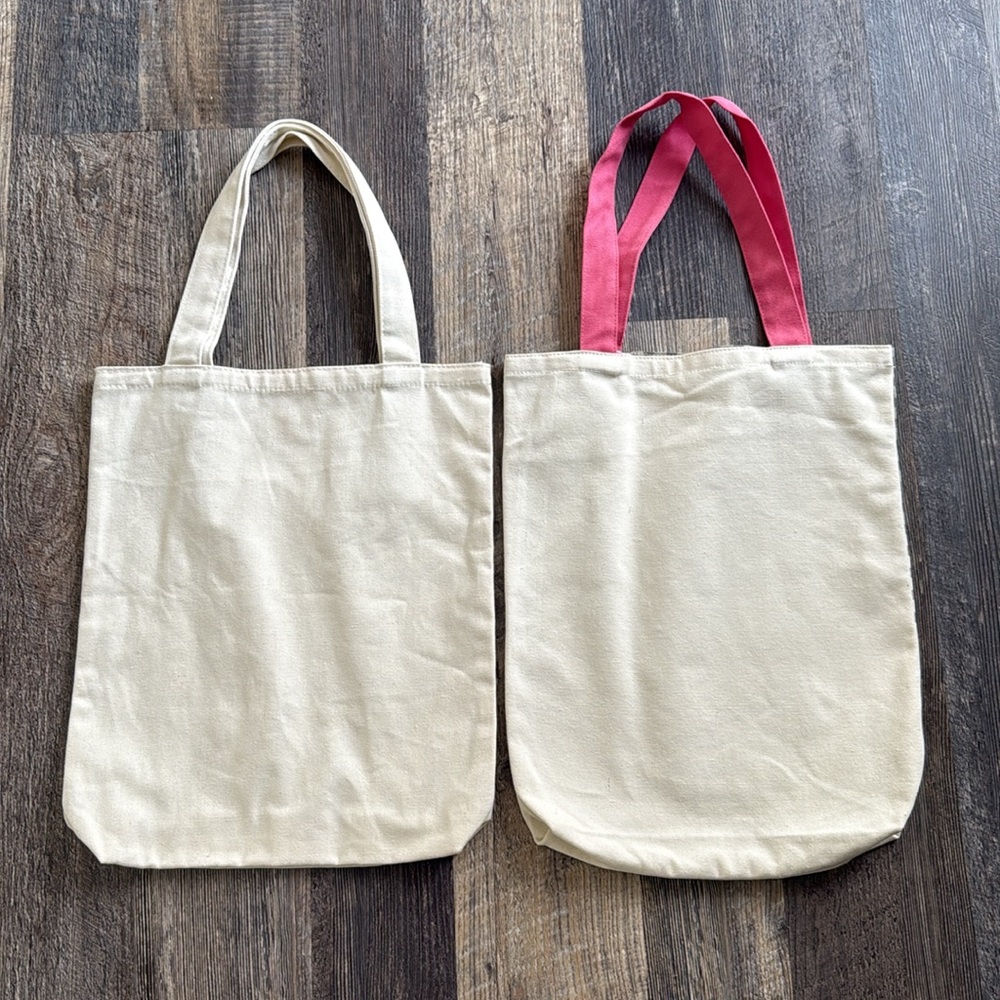 Target Farmhouse Totebags Milk, Butter, Bread & Eggs Farmers Market Bag Lot of 2 - Picture 8 of 8